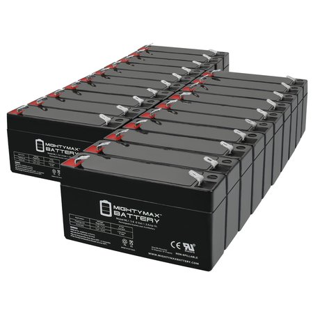 6V 1.3AH SLA Replacement Battery compatible with IBT Tech. BT1.3-6 - 20PK -  MIGHTY MAX BATTERY, MAX3985357